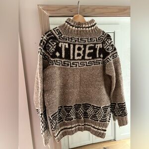 Men's Wool Sweater - Brown and Black